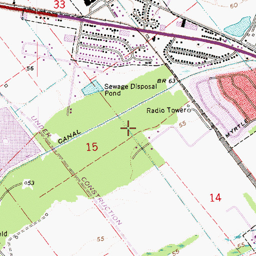 Topographic Map of Parish Governing Authority District 2, LA