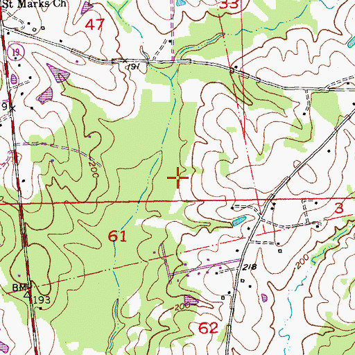 Topographic Map of Parish Governing Authority District 2, LA