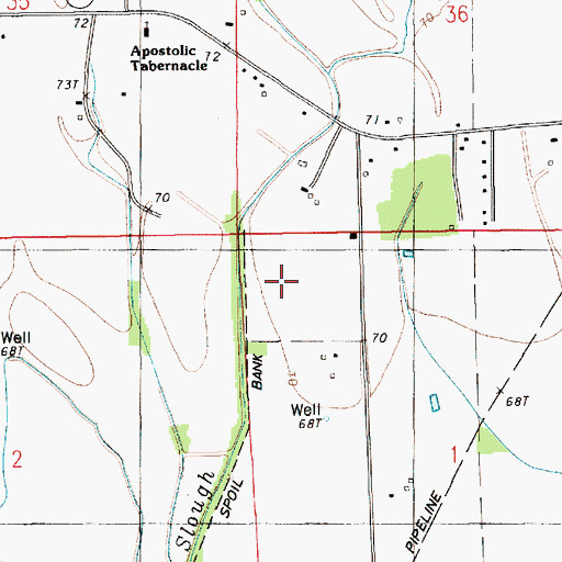 Topographic Map of Parish Governing Authority District 2, LA