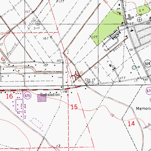 Topographic Map of Parish Governing Authority District 2, LA