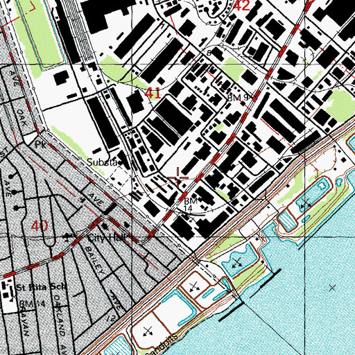 Topographic Map of Parish Governing Authority District 2, LA