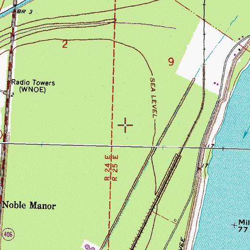 Topographic Map of Parish Governing Authority District 2, LA