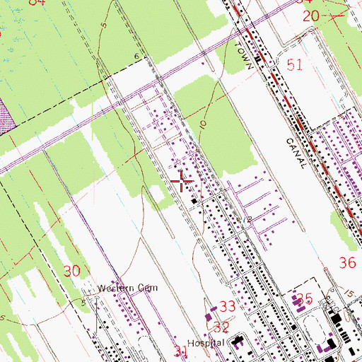 Topographic Map of Parish Governing Authority District 2, LA