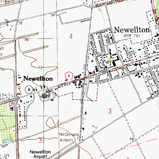 Topographic Map of Parish Governing Authority District 2, LA