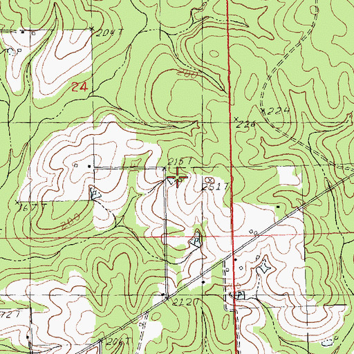 Topographic Map of Parish Governing Authority District 2, LA