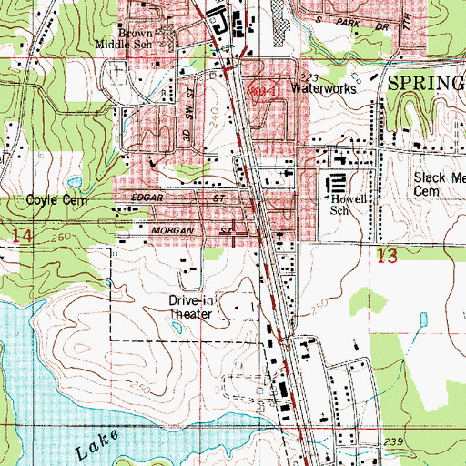 Topographic Map of Parish Governing Authority District 2, LA