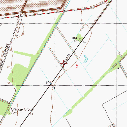 Topographic Map of Parish Governing Authority District 2, LA