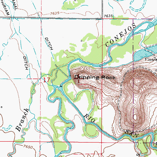Topographic Map of Dripping Rock, CO
