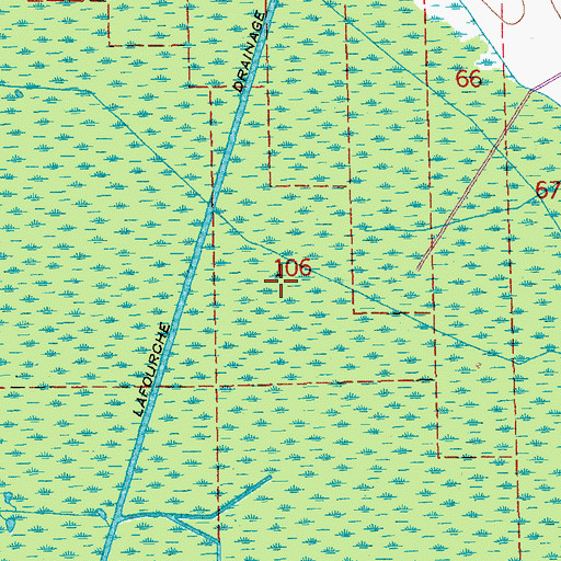 Topographic Map of Parish Governing Authority District 2, LA