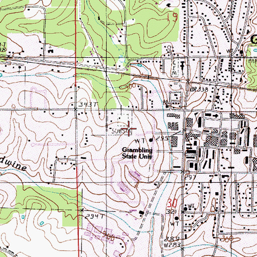 Topographic Map of Parish Governing Authority District 2B (historical), LA