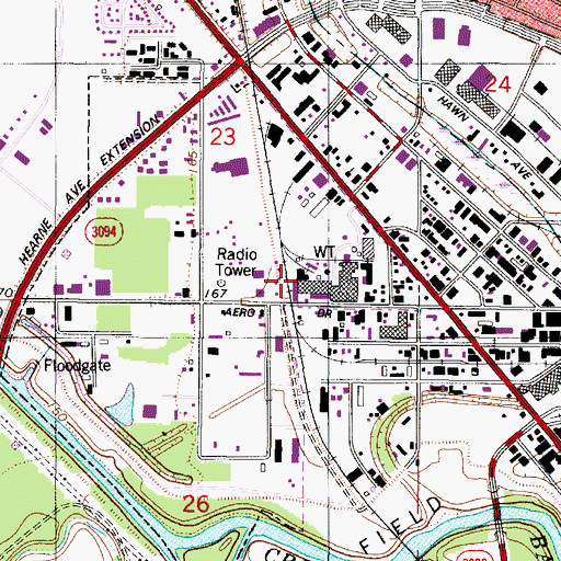 Topographic Map of Parish Governing Authority District 3, LA