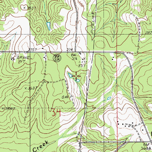 Topographic Map of Parish Governing Authority District 3, LA