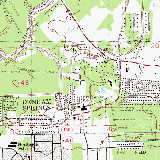 Topographic Map of Parish Governing Authority District 3, LA