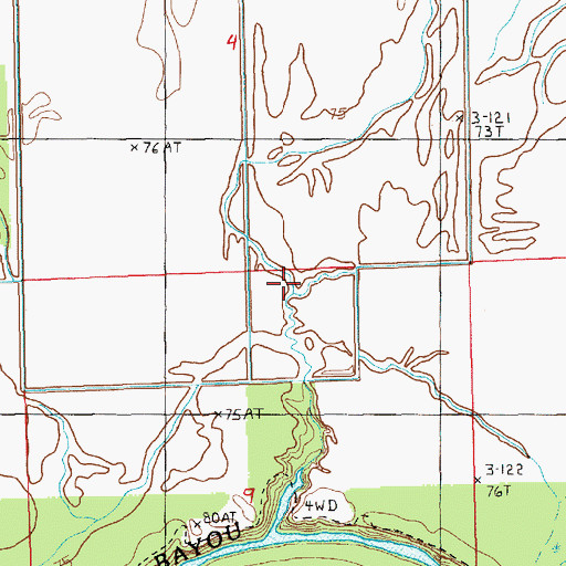Topographic Map of Parish Governing Authority District 3, LA