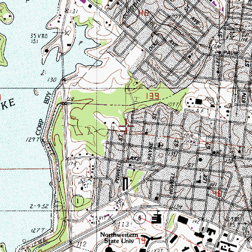 Topographic Map of Parish Governing Authority District 3, LA