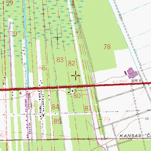Topographic Map of Parish Governing Authority District 3, LA