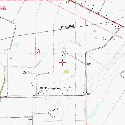 Topographic Map of Parish Governing Authority District 3, LA