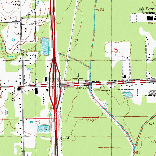 Topographic Map of Parish Governing Authority District 3, LA