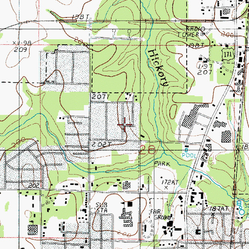 Topographic Map of Parish Governing Authority District 3D, LA