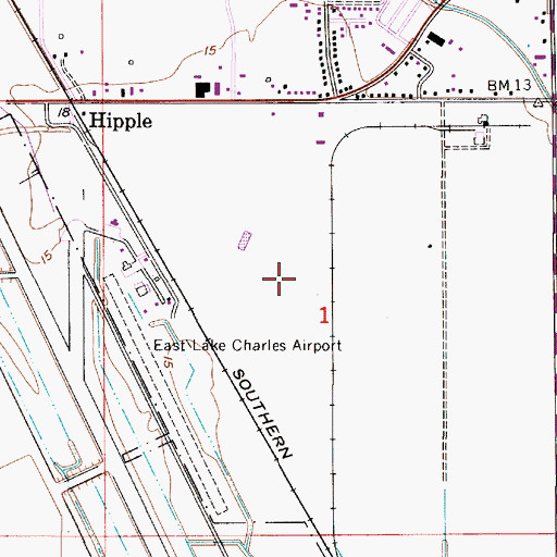 Topographic Map of Parish Governing Authority District 4, LA