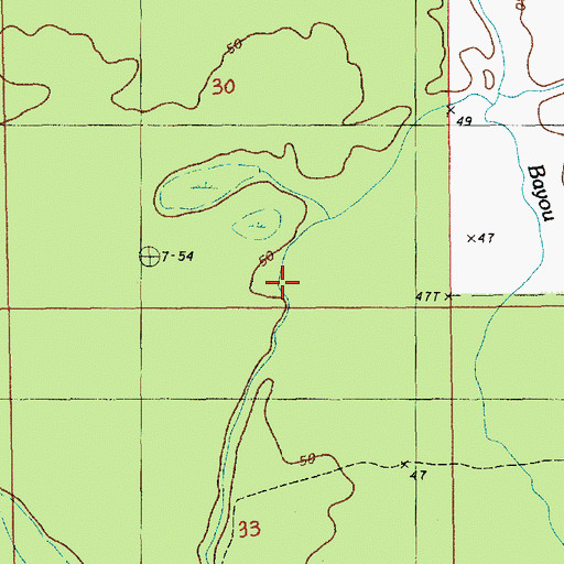 Topographic Map of Parish Governing Authority District 4, LA