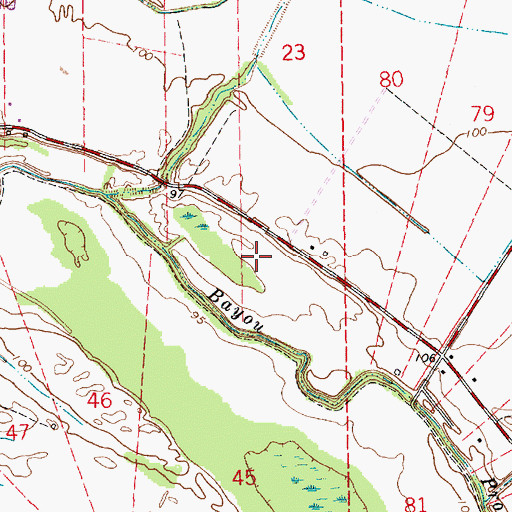Topographic Map of Parish Governing Authority District 4, LA