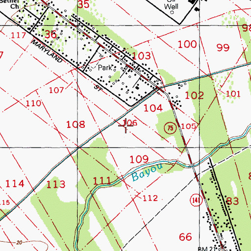 Topographic Map of Parish Governing Authority District 4, LA
