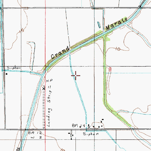 Topographic Map of Parish Governing Authority District 4, LA