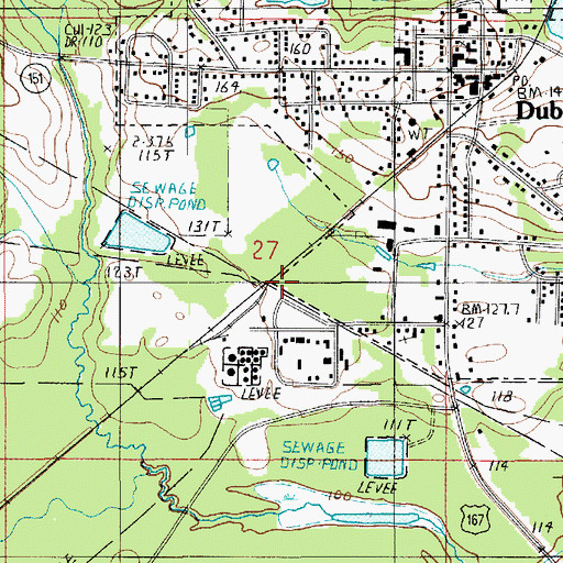 Topographic Map of Parish Governing Authority District 4, LA
