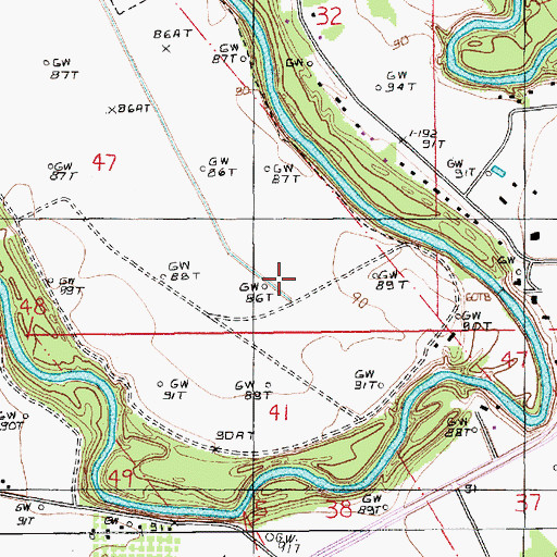 Topographic Map of Parish Governing Authority District 4, LA