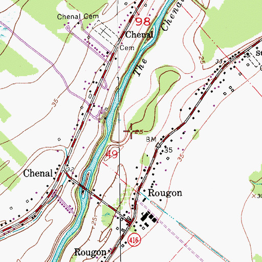 Topographic Map of Parish Governing Authority District 4, LA