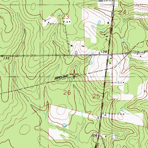 Topographic Map of Parish Governing Authority District 4, LA