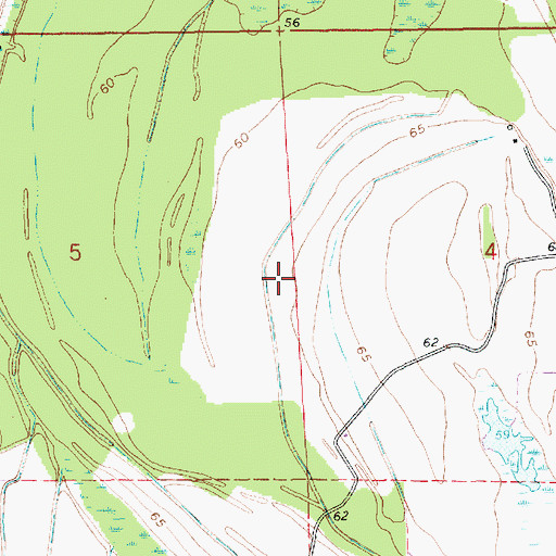 Topographic Map of Parish Governing Authority District 4, LA