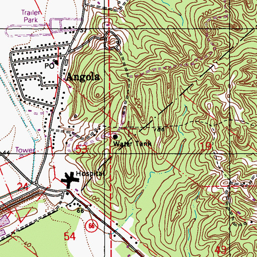 Topographic Map of Parish Governing Authority District 4 (historical), LA