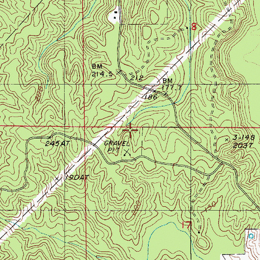 Topographic Map of Parish Governing Authority District 4, LA