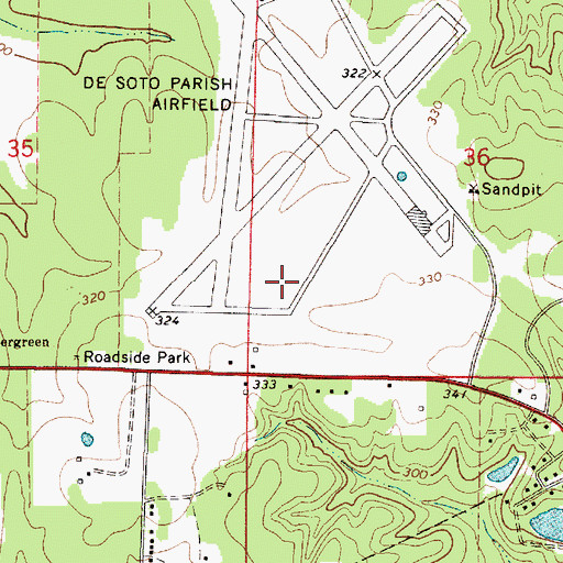 Topographic Map of Parish Governing Authority District 4B, LA