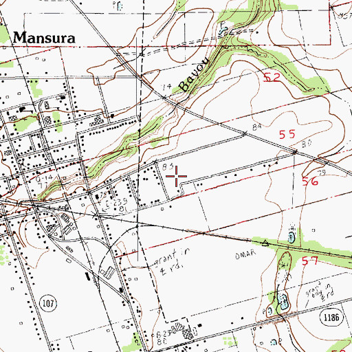 Topographic Map of Parish Governing Authority District 5, LA
