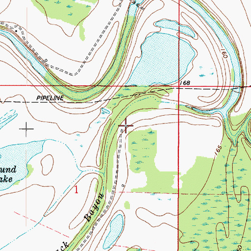 Topographic Map of Parish Governing Authority District 5, LA