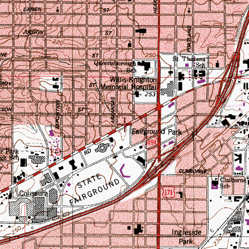 Topographic Map of Parish Governing Authority District 5, LA