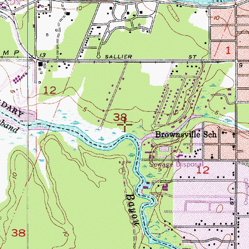 Topographic Map of Parish Governing Authority District 5, LA