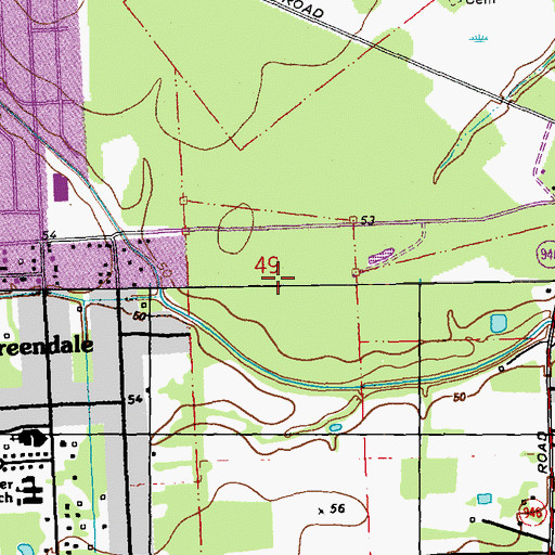 Topographic Map of Parish Governing Authority District 5, LA