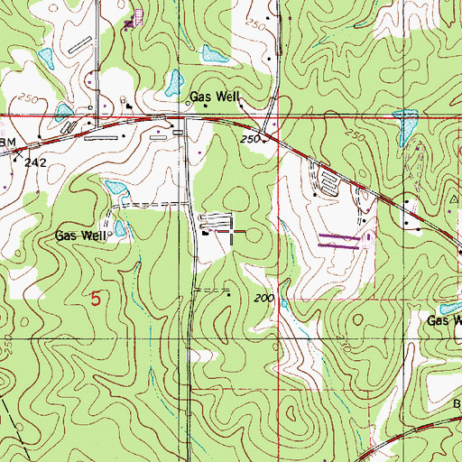 Topographic Map of Parish Governing Authority District 5, LA