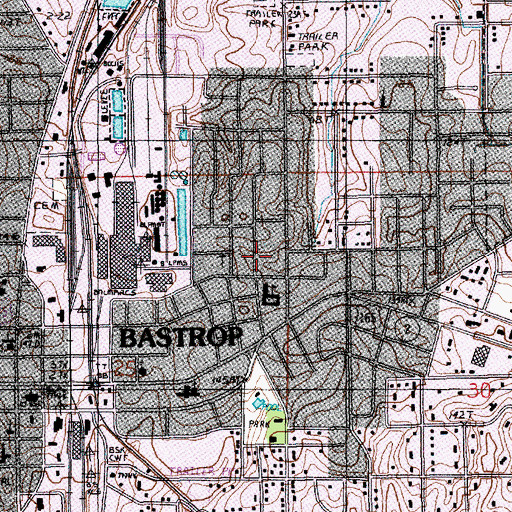Topographic Map of Parish Governing Authority District 5, LA
