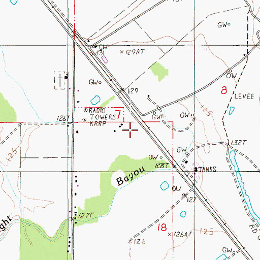 Topographic Map of Parish Governing Authority District 5, LA