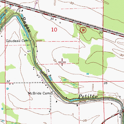 Topographic Map of Parish Governing Authority District 5, LA