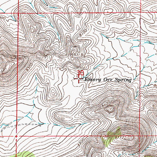 Topographic Map of Emory Orr Spring, CO