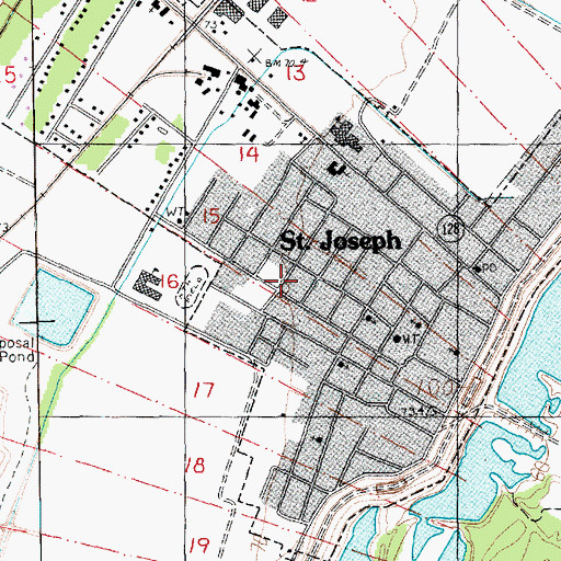 Topographic Map of Parish Governing Authority District 5, LA