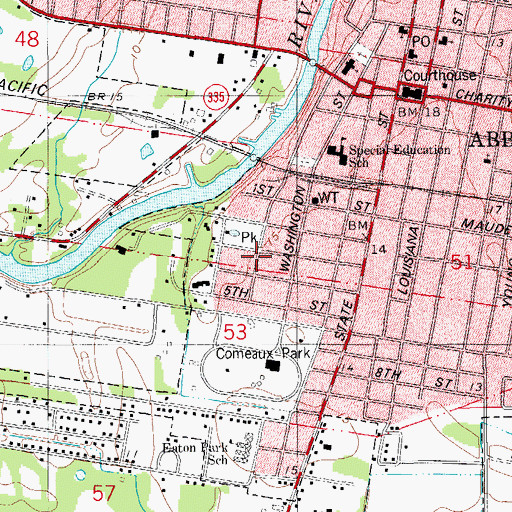 Topographic Map of Parish Governing Authority District 5, LA