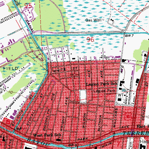 Topographic Map of Parish Governing Authority District 5, LA