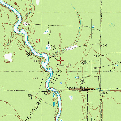Topographic Map of Parish Governing Authority District 5B, LA